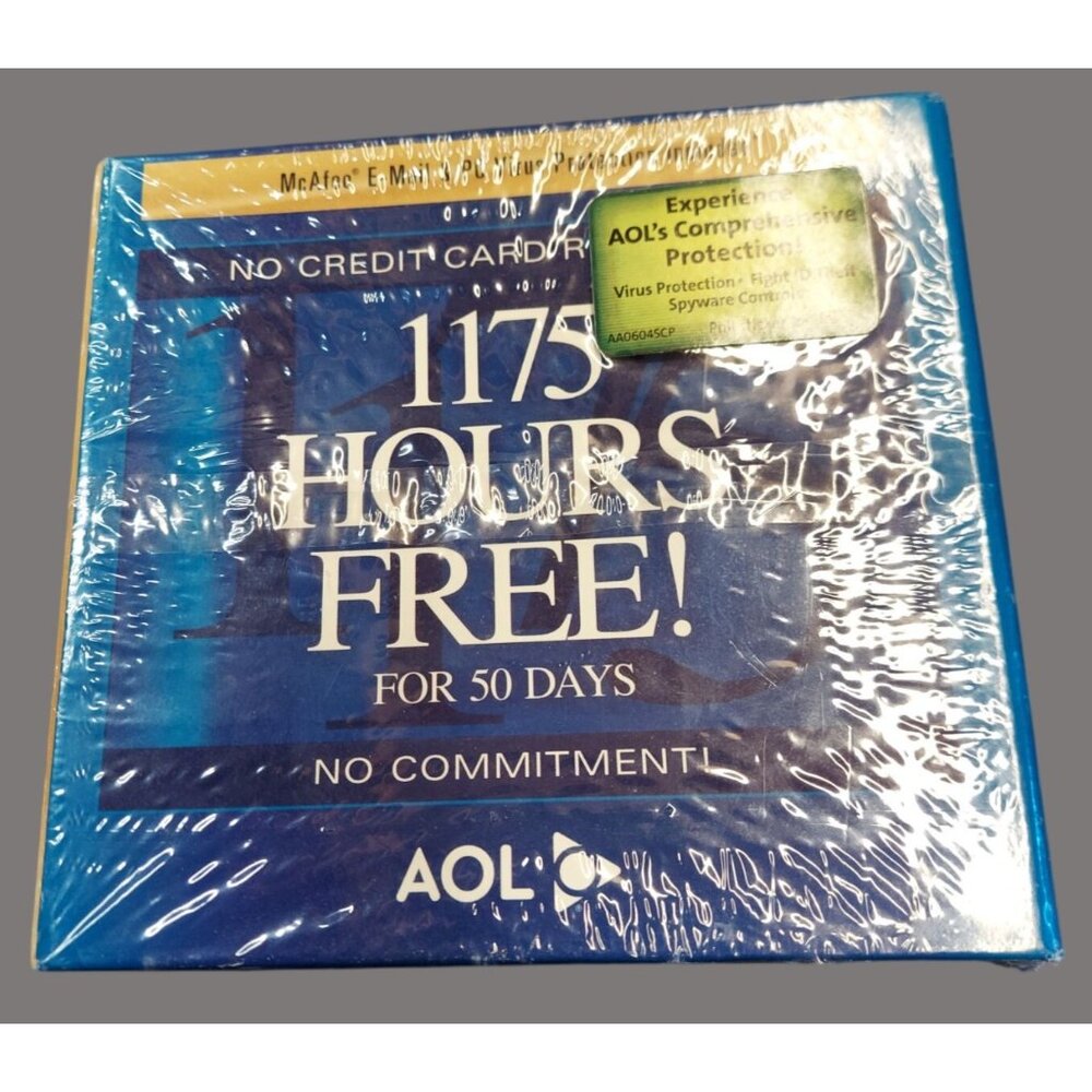AOL 1175 Hours Free Internet Trial CD B01 Y